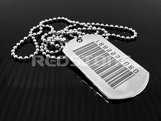 Vojenská známka s čiarovým kódom